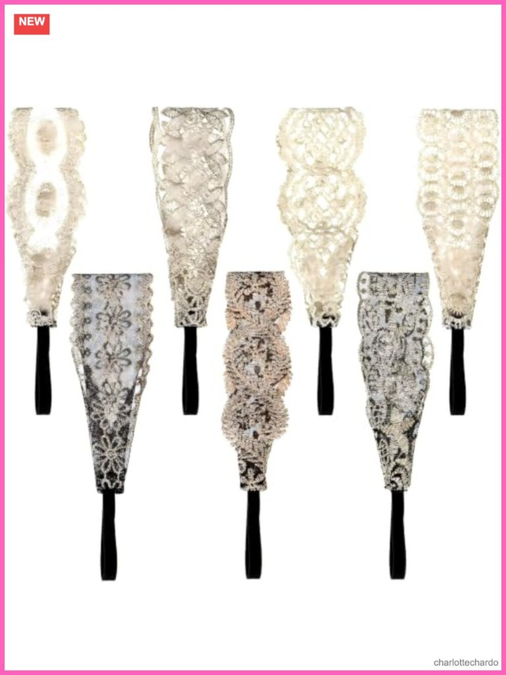 7 Piece Lace Headband Set Elastic Headwrap Women Wedding